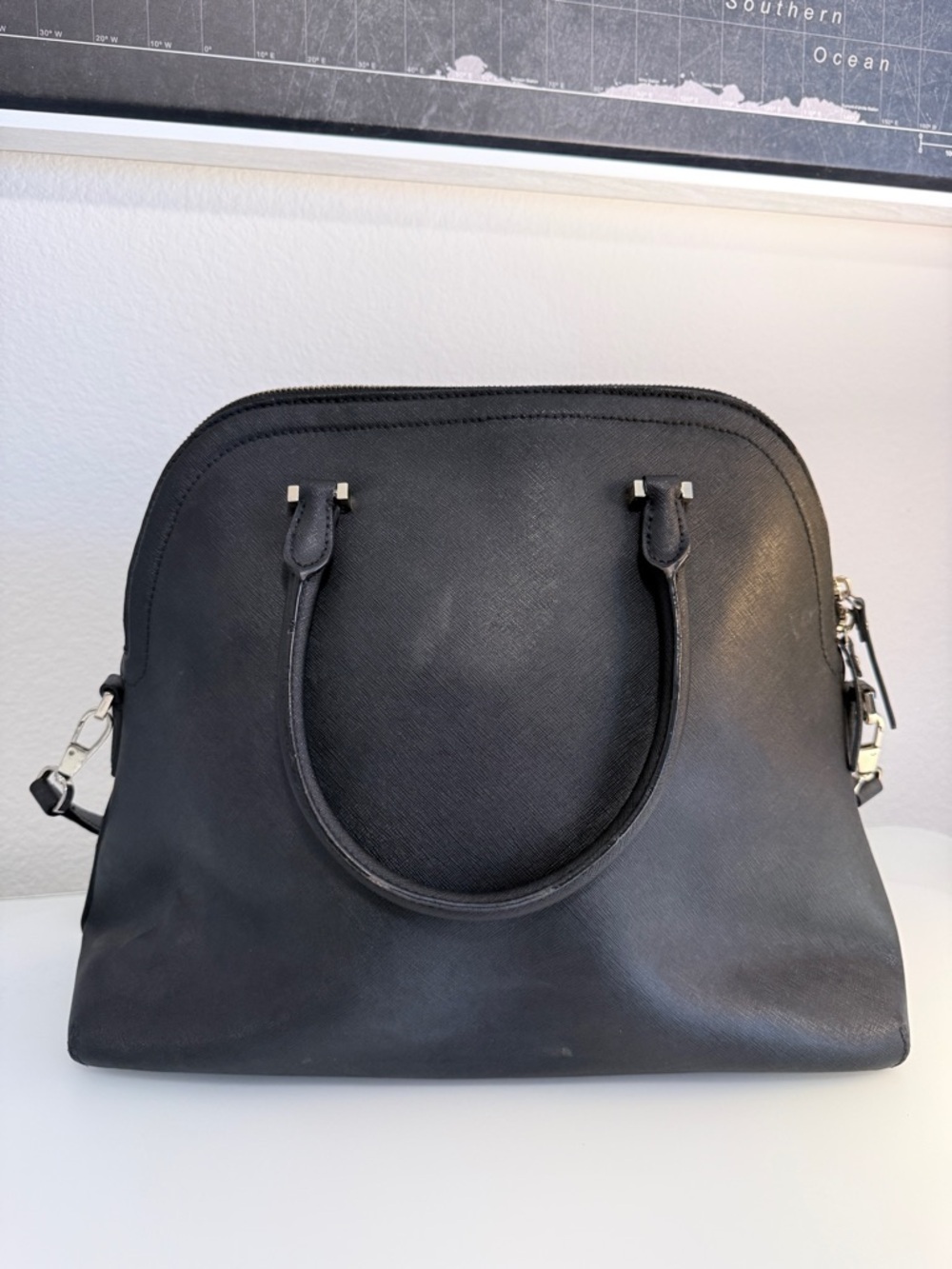 kate spade Black Saffiano Dome Satchel with Removable Strap - Picture 3 of 13